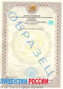 Образец сертификата соответствия (приложение) Керчь Сертификат ISO 22000